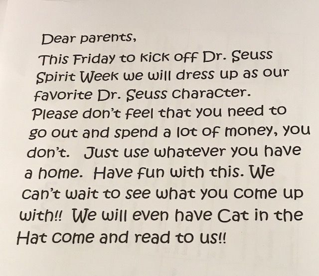 Dr. Seuss Spirit Week – Little LIFE Academy