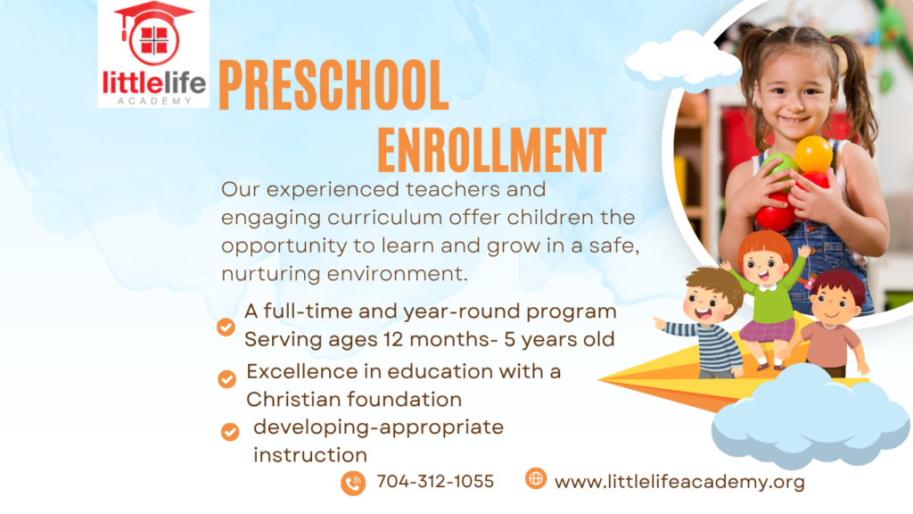 White And Orange Playful Preschool Enrollment 2